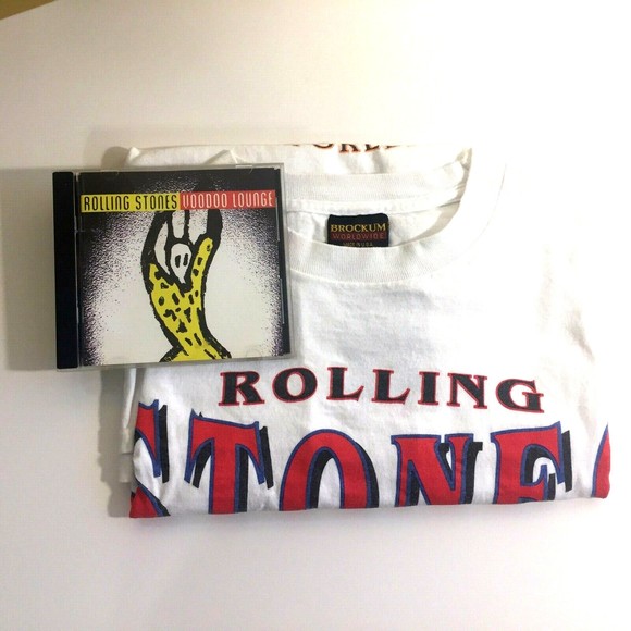 Original Rolling Stones Voodoo Lounge Tour T-shirt 94-95 Size XL USA & Free CD - Picture 2 of 12